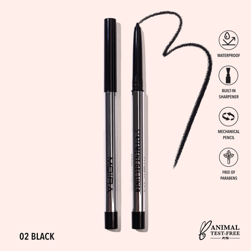 Statement Black Gel Eyeliner Waterproof Black Eyeliner Mechanical Pencil